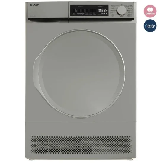 Sharp 9Kg Condenser Dryer With 15 Programs - Silver